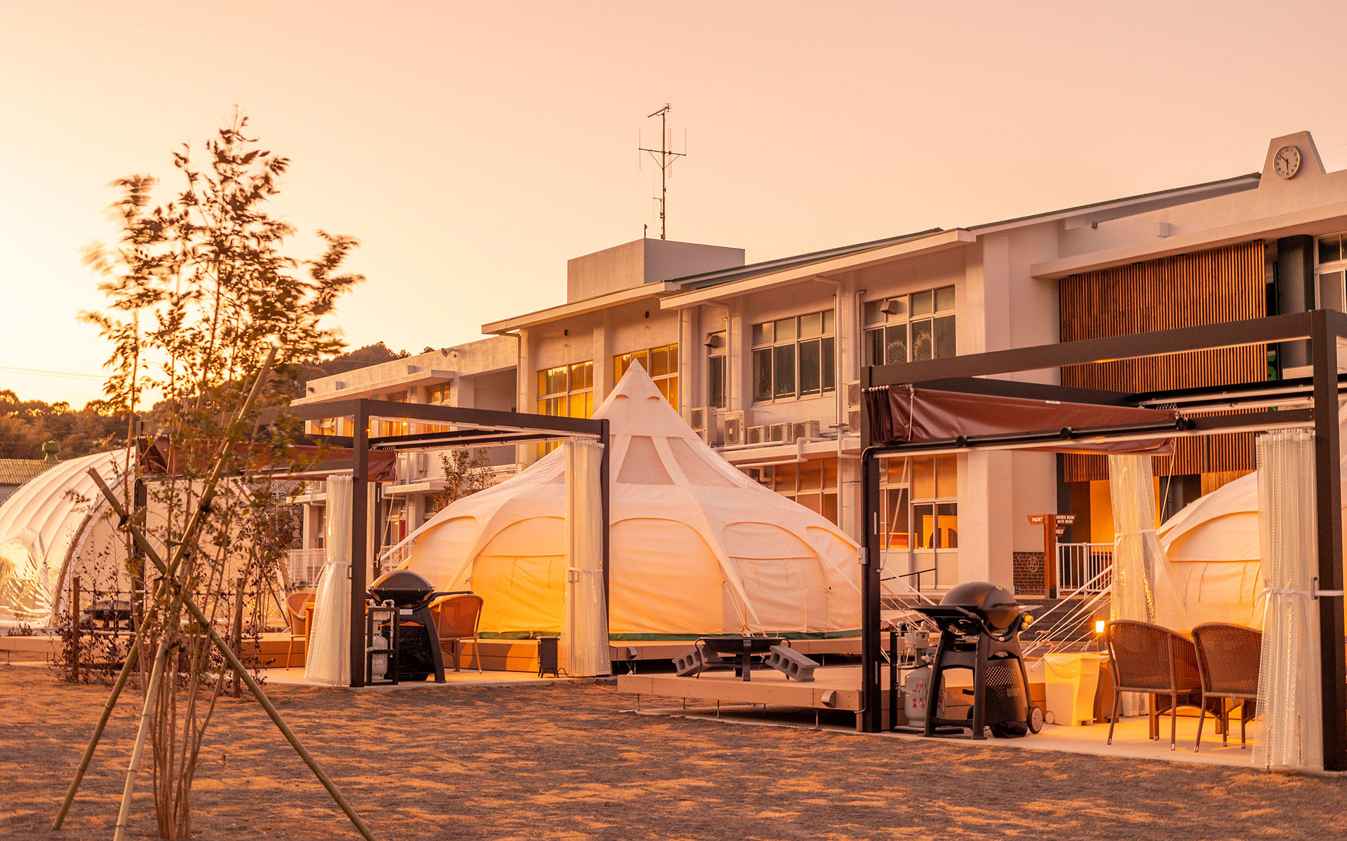 Glamping＆Port結の夕景